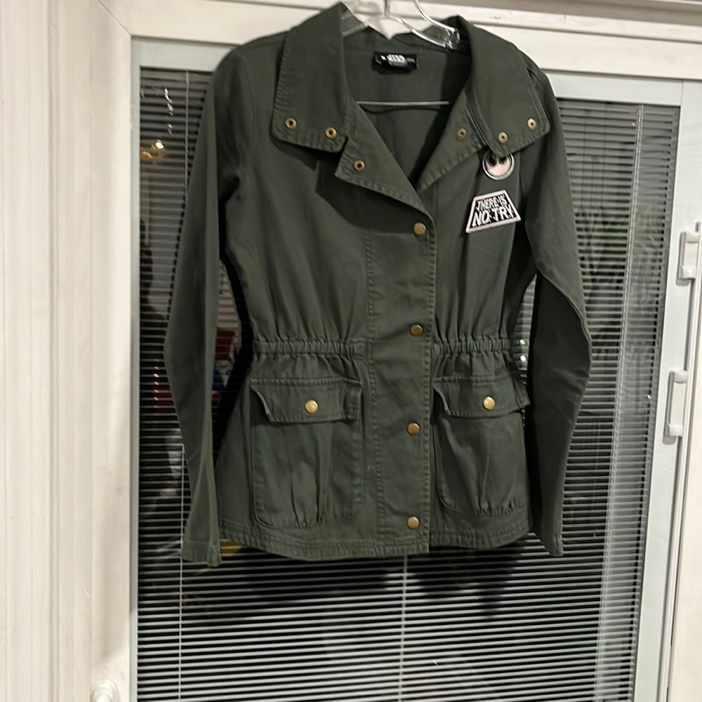 Universe Military Patchwork Jacket, Gently Preown… - image 1